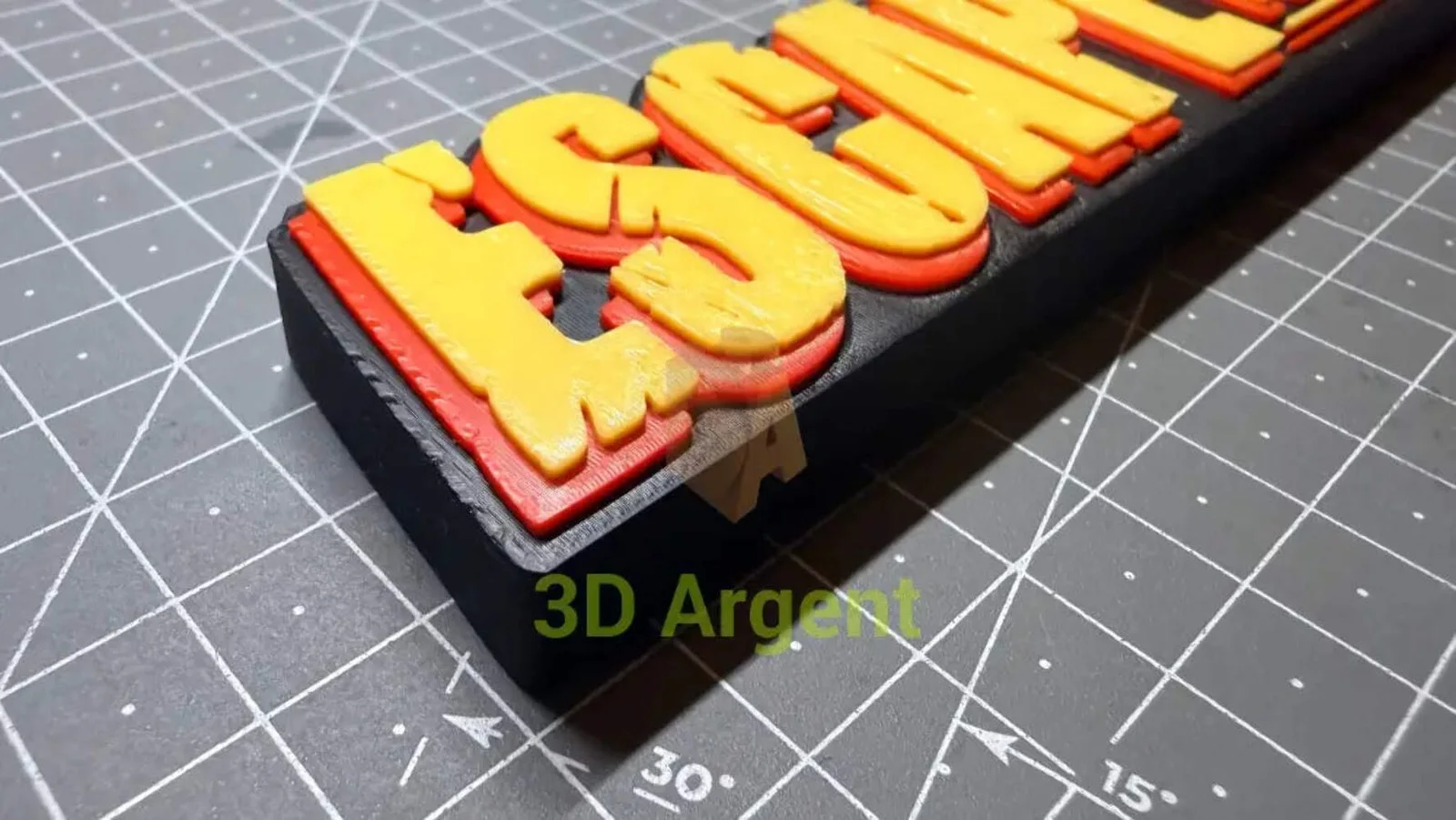 Escape from LA Logo Sign Stand, 3D Printed Multi Colour Sci-Fi Movie Display Dec, image 2