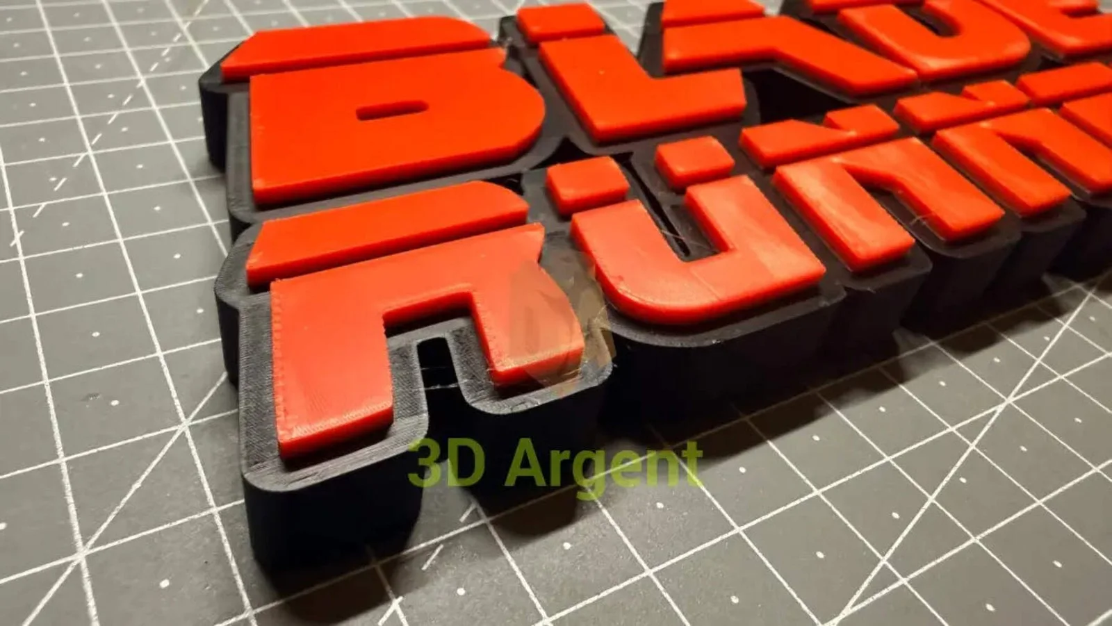 Blade Runner v1 Logo Sign Stand, 3D Printed Multi Colour Sci-Fi Movie Display De, image 2