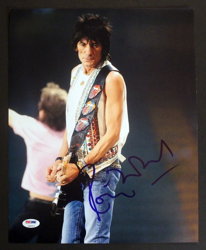 *PSA/DNA* - RONNIE WOOD SIGNED Large 11x14 Photo Rolling Stones Jagger, Richards, image 4