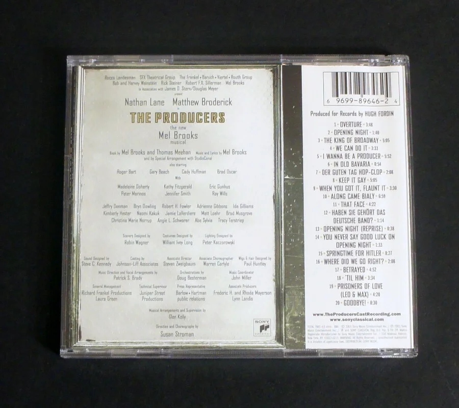 Mel Brooks, Nathan Lane, Matthew Broderick — MEL BROOKS + Lane + Broderick SIGNED - PRODUCERS CD in Person at Tower Records!, изображение 5