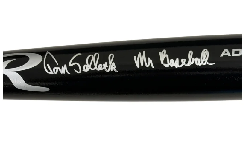 Tom Selleck — Tom Selleck Signed Rawlings Baseball Bat Authentic Autograph Beckett Witness, image 3