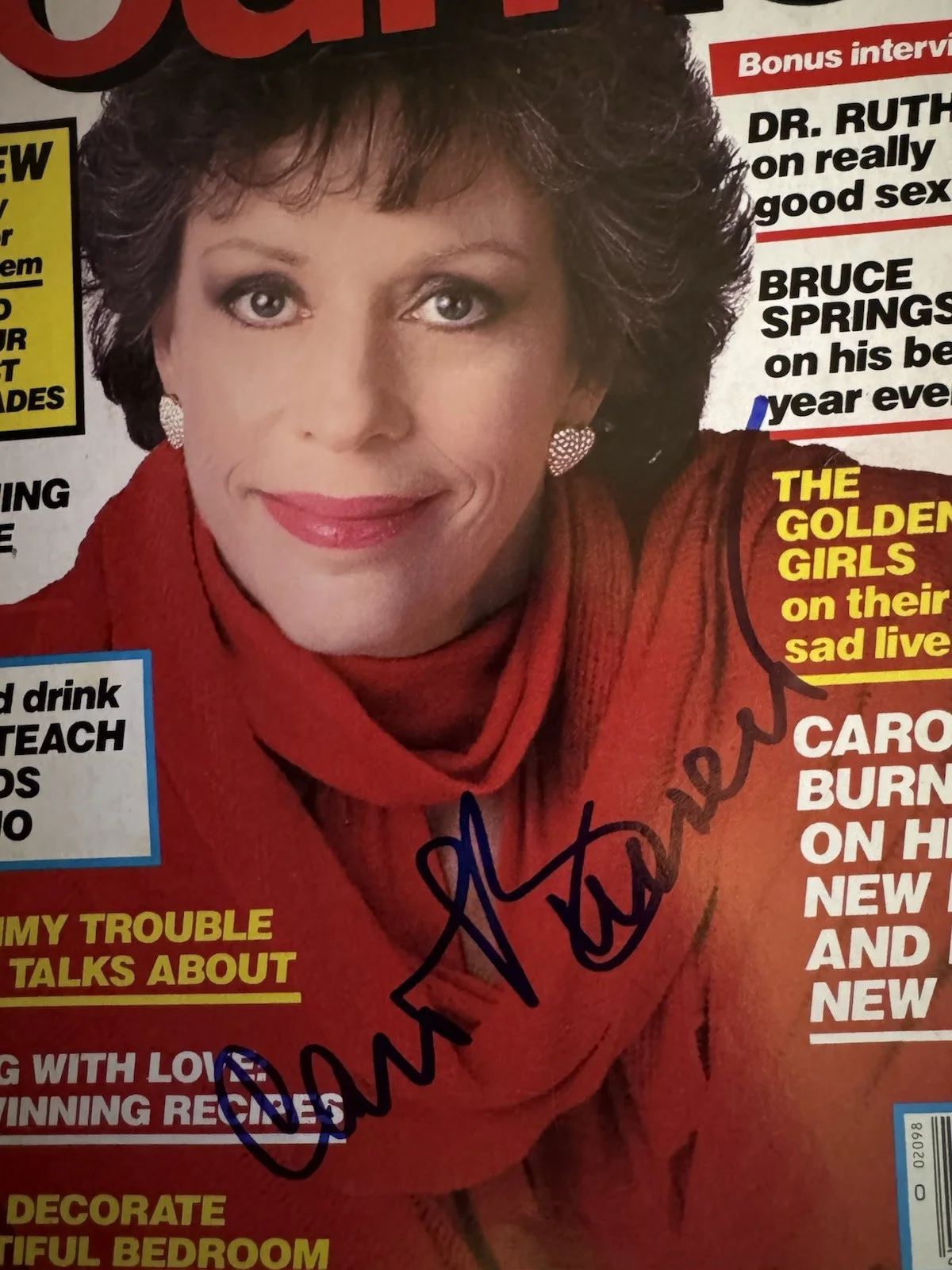 Carol Burnett — CAROL BURNETT Autographed Signed LADIES' HOME JOURNAL Cover 2/86, изображение 2