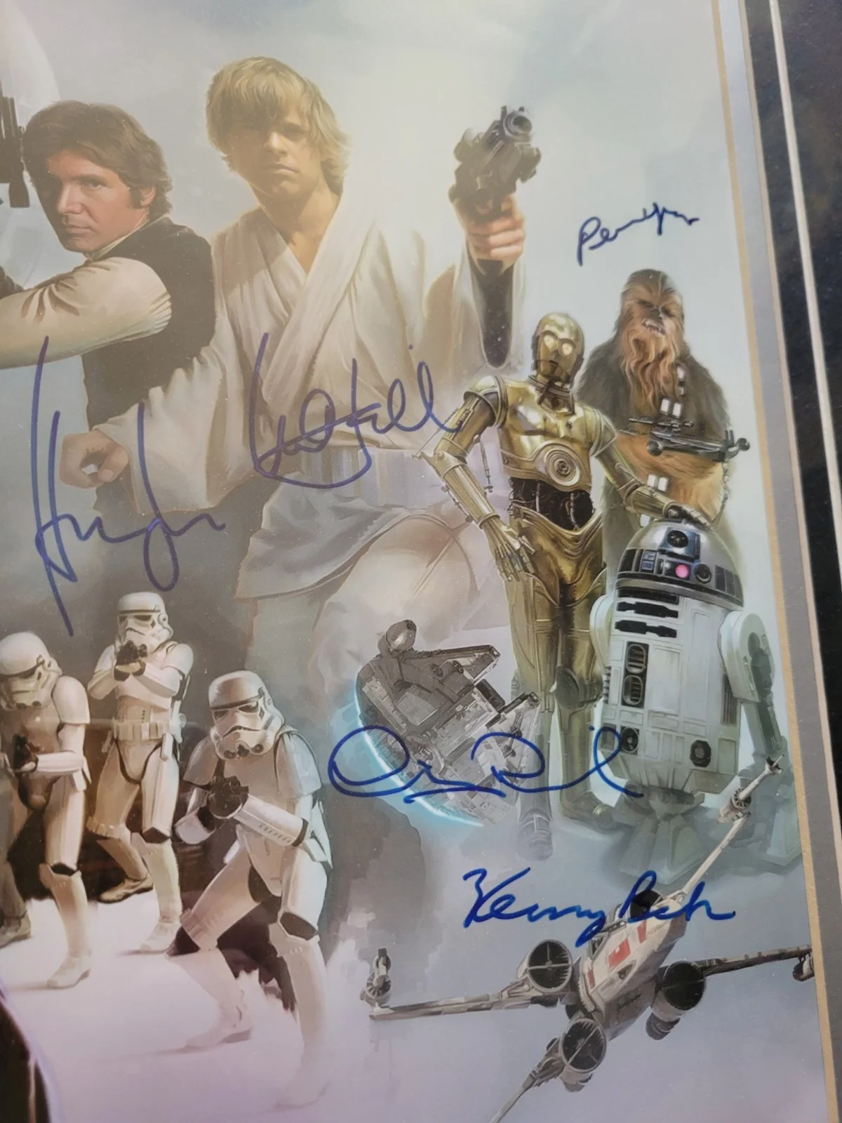 Star Wars A New Hope Cast Signed COA Autograph Movie Ford Lucas FISHER GUINNESS, изображение 5