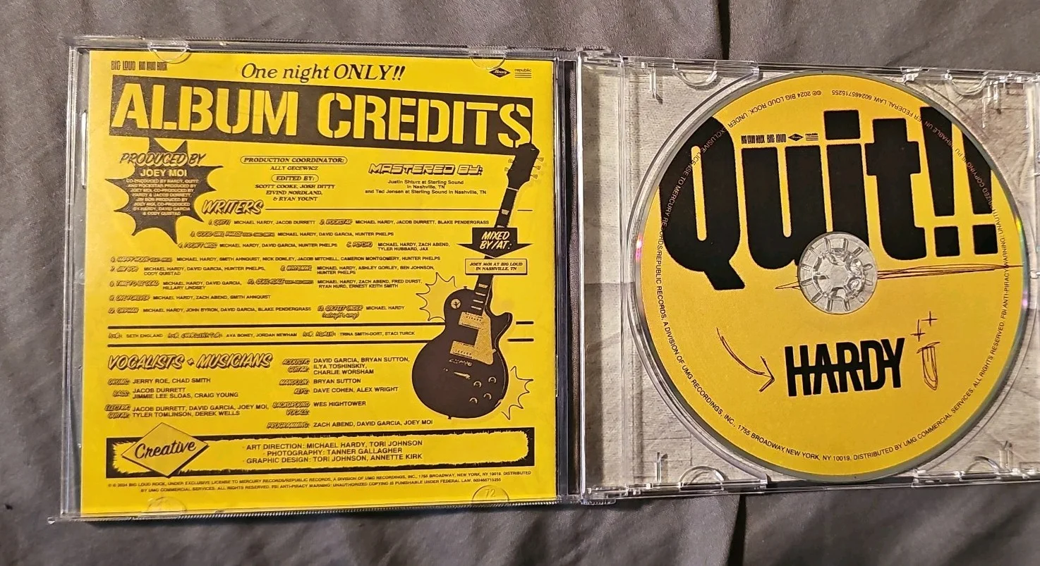 HARDY Signed Autograph Quit!! CD Art Card Insert! RARE!, image 4