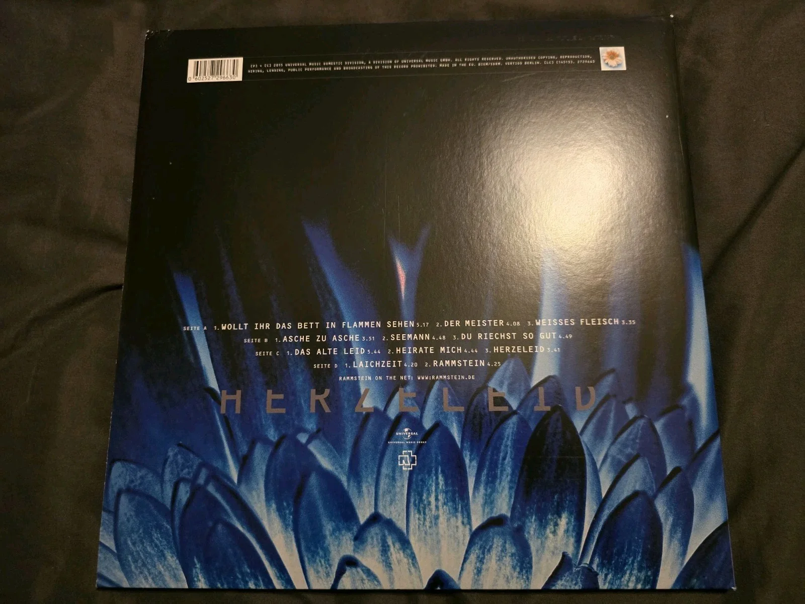 Rammstein Herzeleid Autographed Signed Vinyl Record Album, image 2