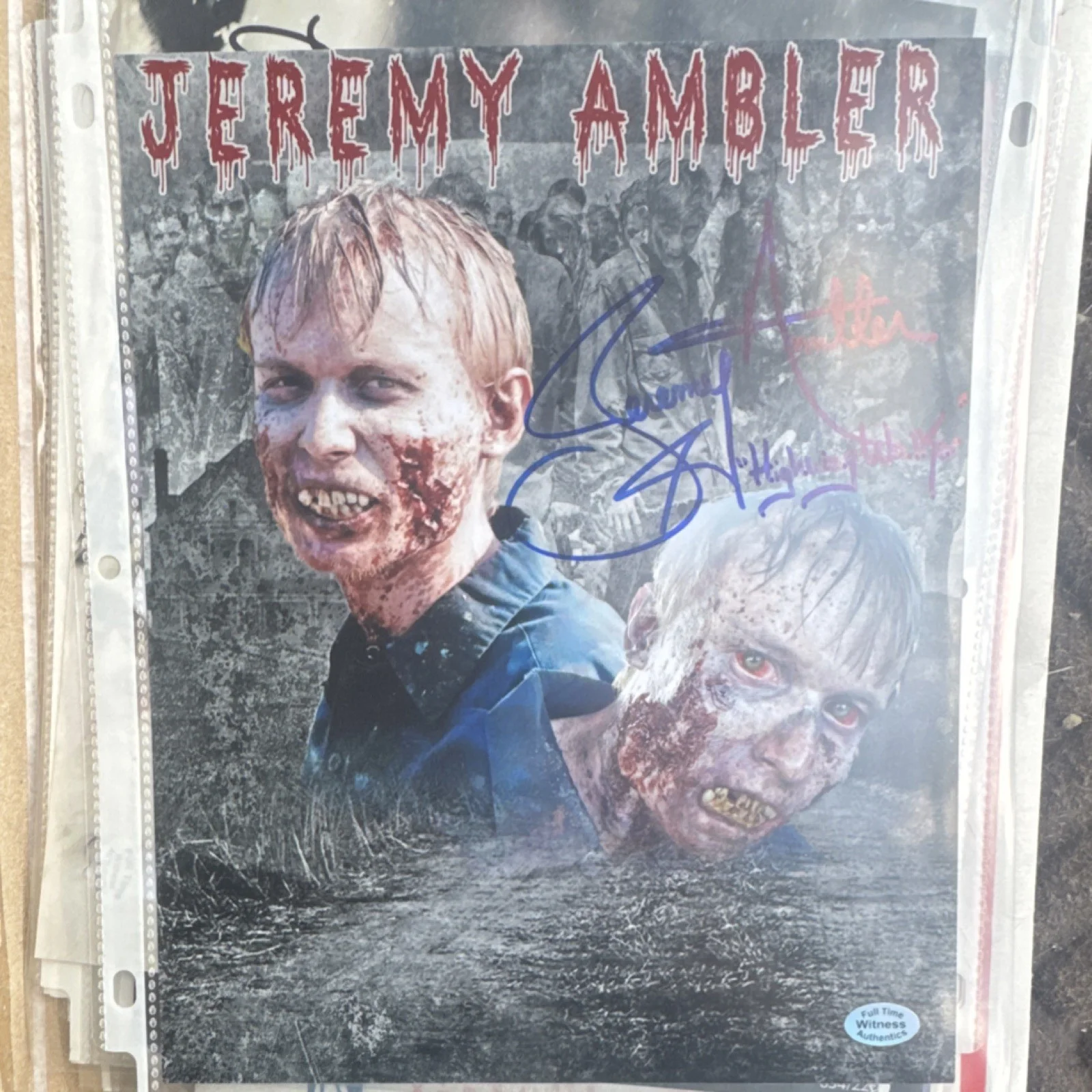 Jeremy Ambler — Jeremy Ambler SIGNED THE WALKING DEAD 8X10 PHOTO BECKETT COA