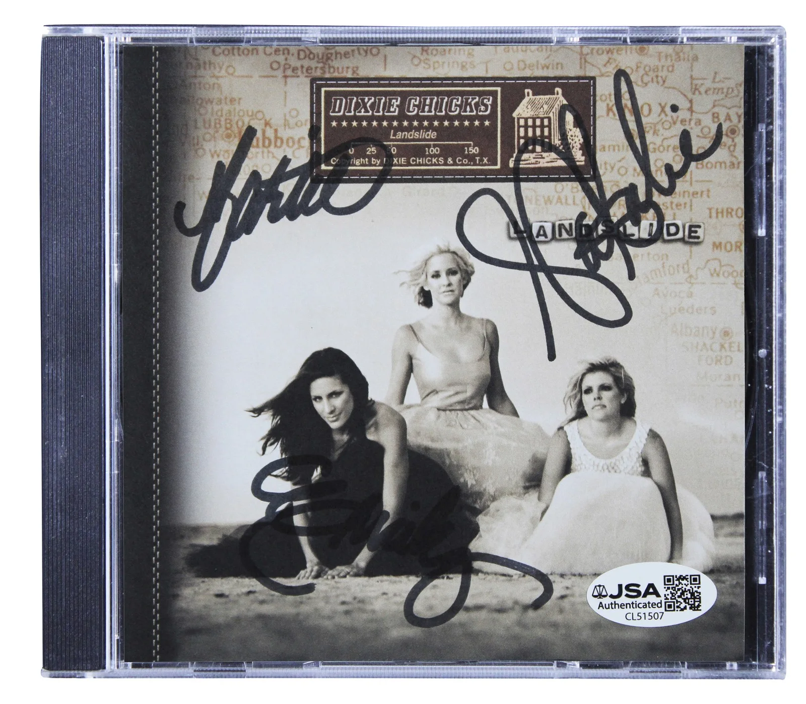 Natalie Maines, Martie Maguire, & Emily Strayer — Dixie Chicks (3) Maines, Maguire & Strayer Signed CD Insert JSA #CL51507