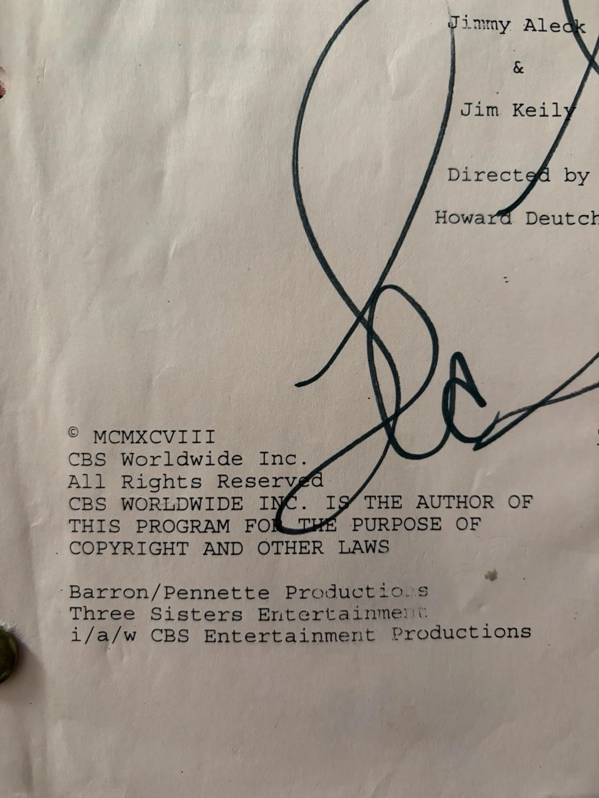Lea Thompson — Lea Thompson Autographed Script Caroline In The City Episode 408, image 4