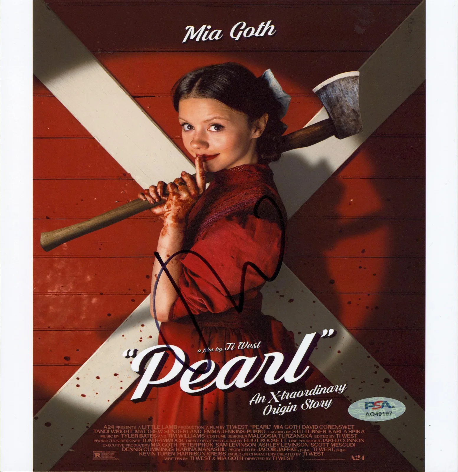 Mia Goth — Mia Goth Pearl Authentic Signed 8x10 Vertical Photo PSA/DNA #AQ49197
