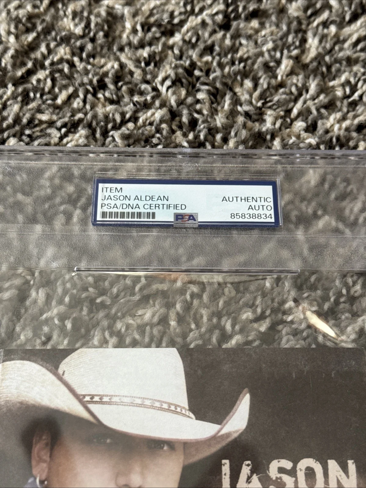 Jason Aldean Debut Album Autographed CD Cover PSA Slabbed Country Signed Auto, изображение 3