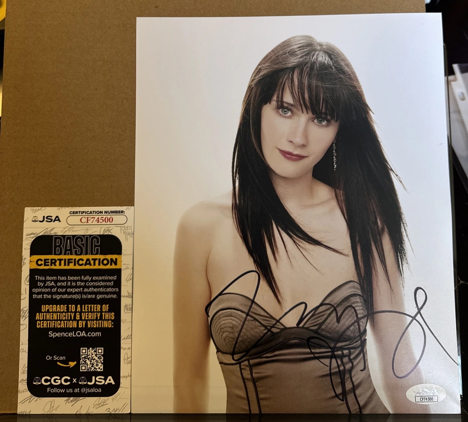 Zooey Deschanel — Zooey Deschanel Signed 8x10 Photo Elf New Girl JSA COA Autograph, изображение 2