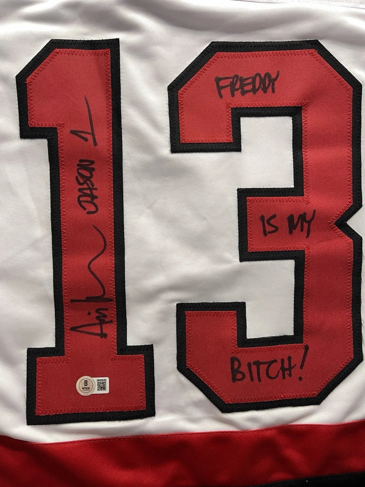 Ari Lehman — Ari Lehman (1st Jason) Signed Friday the 13th Jason Jersey XL Beckett Witnessed, изображение 3