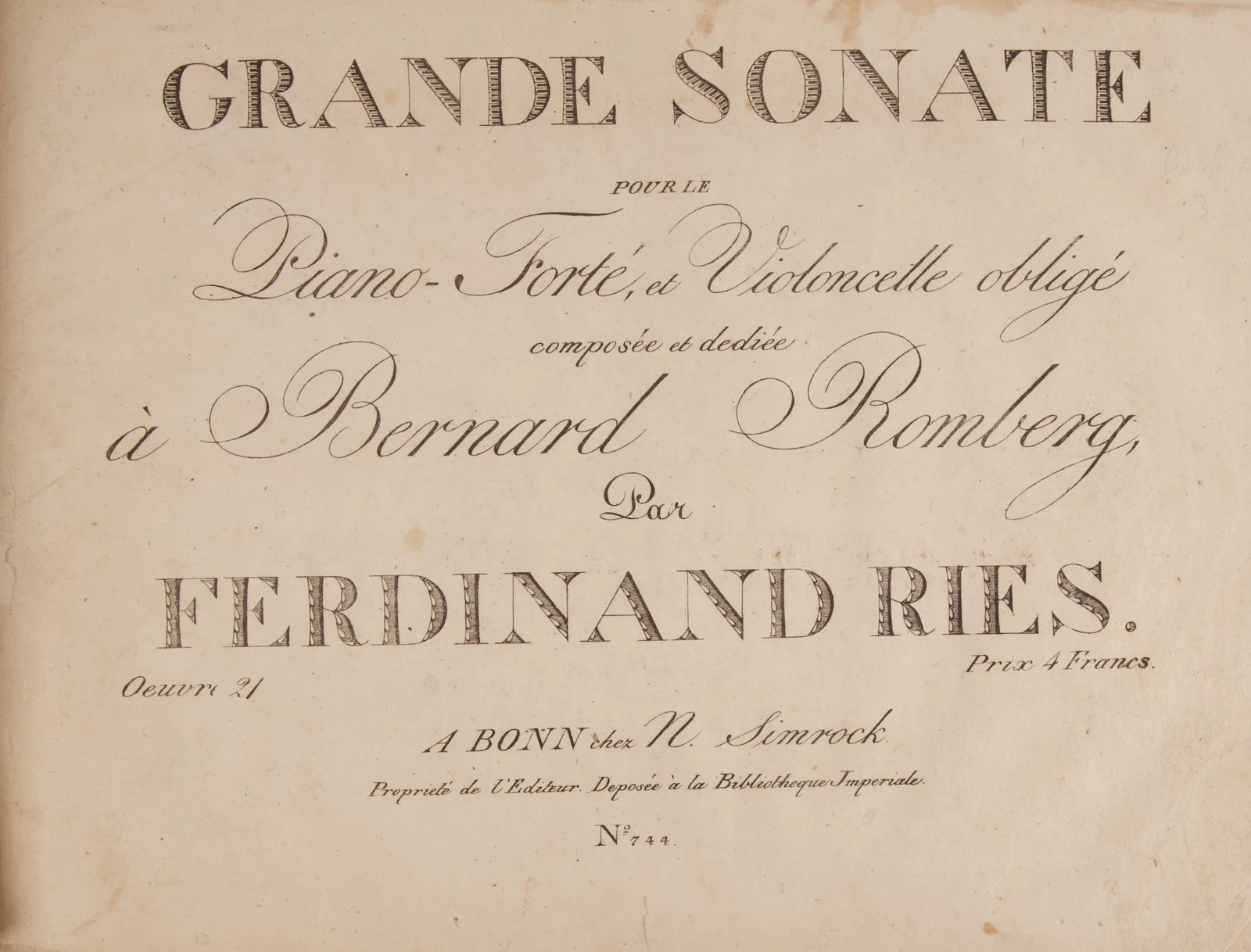 Johann Nepomuk HUMMEL / Collection of 19th century piano parts for works, изображение 2