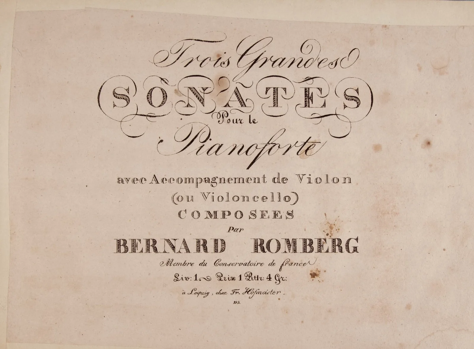 Johann Nepomuk HUMMEL / Collection of 19th century piano parts for works, изображение 3
