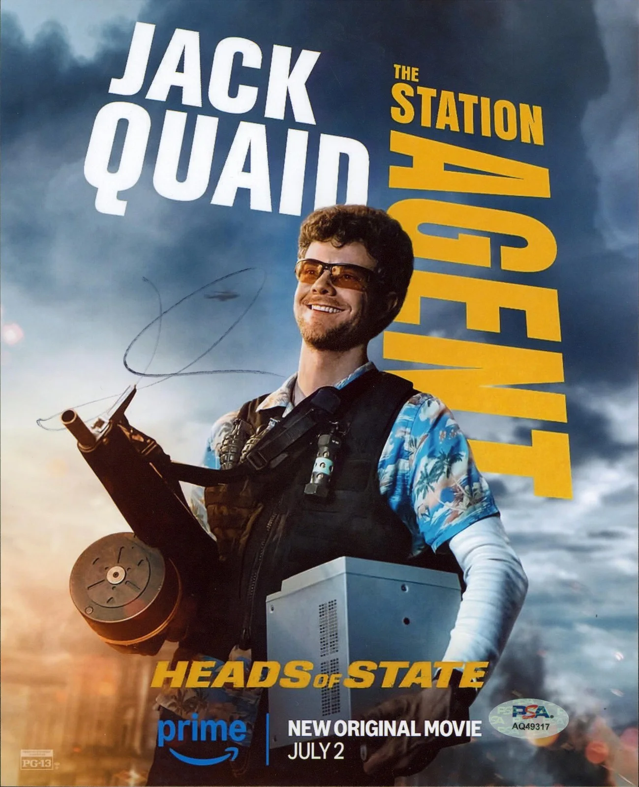Jack Quaid — Jack Quaid Heads Of State Authentic Signed 8x10 Vertical Photo PSA/DNA #AQ49317