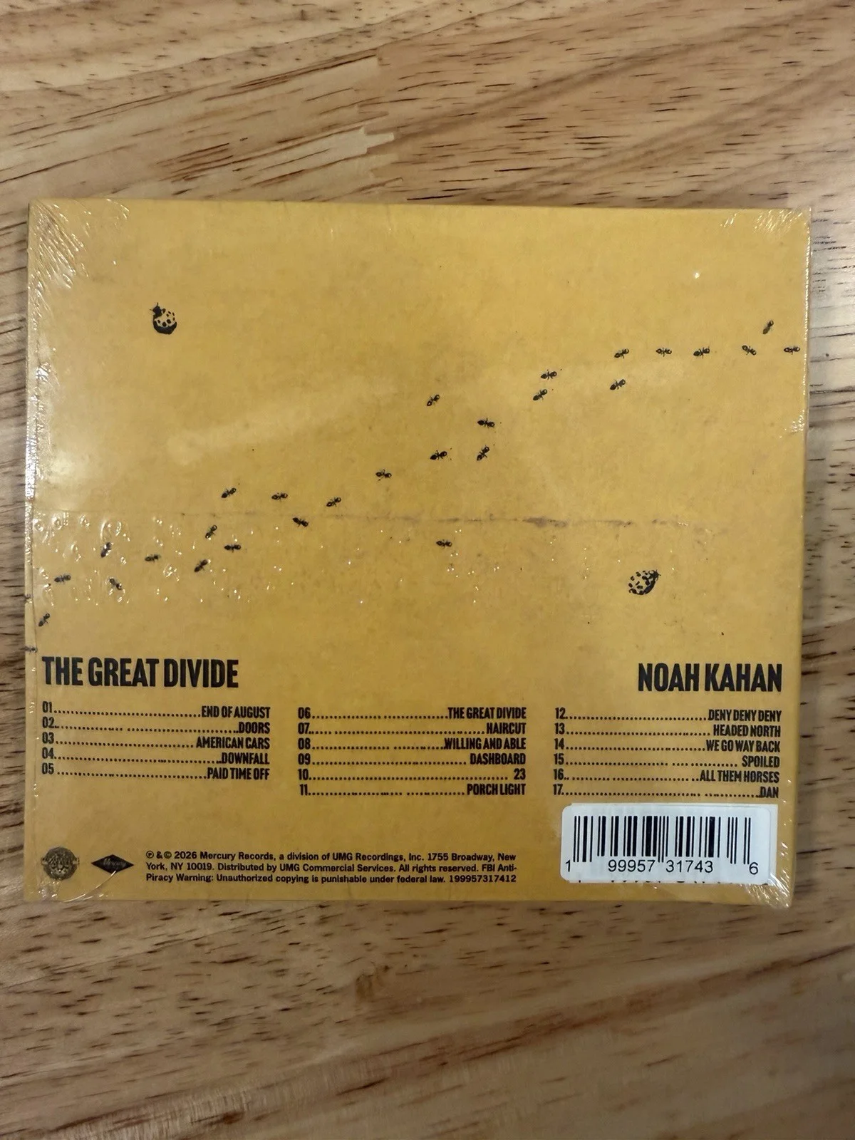 Noah Kahan The Great Divide SIGNED CD Insert Sealed New, image 2