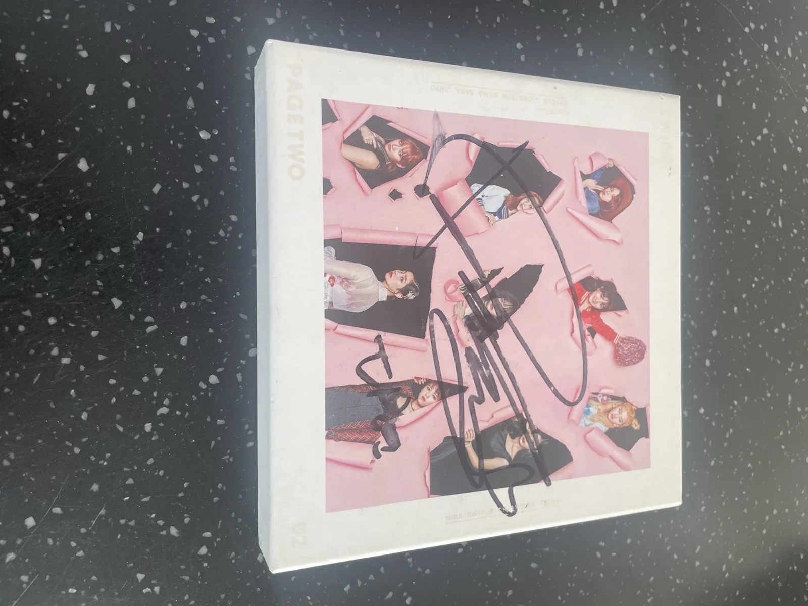 TWICE Page Two Signed Original Music CD Album Pink Limited Edition, image 2