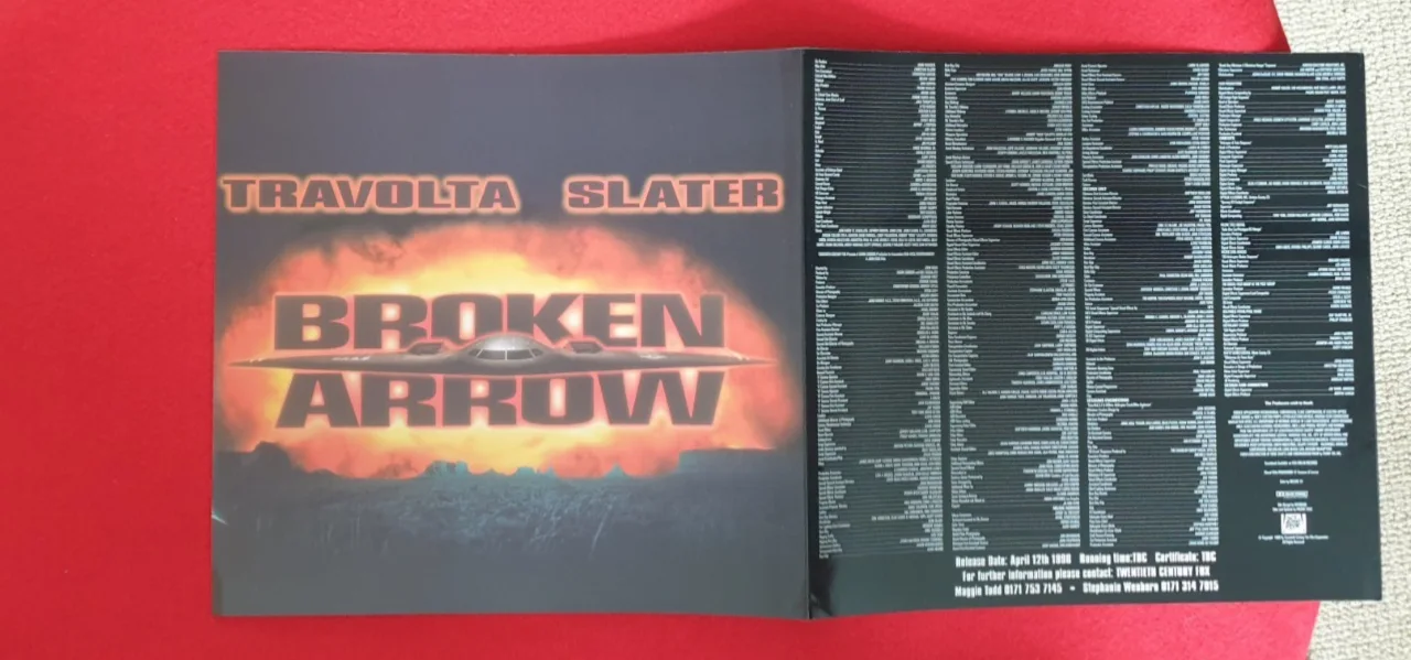 8 x Original Action Film Synopsis Bundle Bad Boys Broken Arrow Twister 6th Day, изображение 2