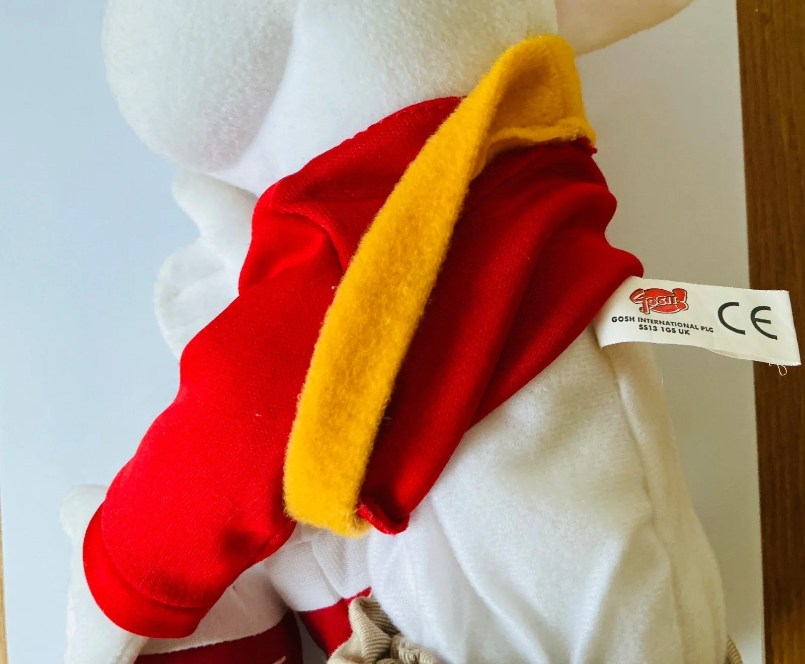 RARE VINTAGE 12” GOSH STUART LITTLE MOVIE MOUSE BEANIE PLUSH SOFT TOY COLLECT VG, изображение 5