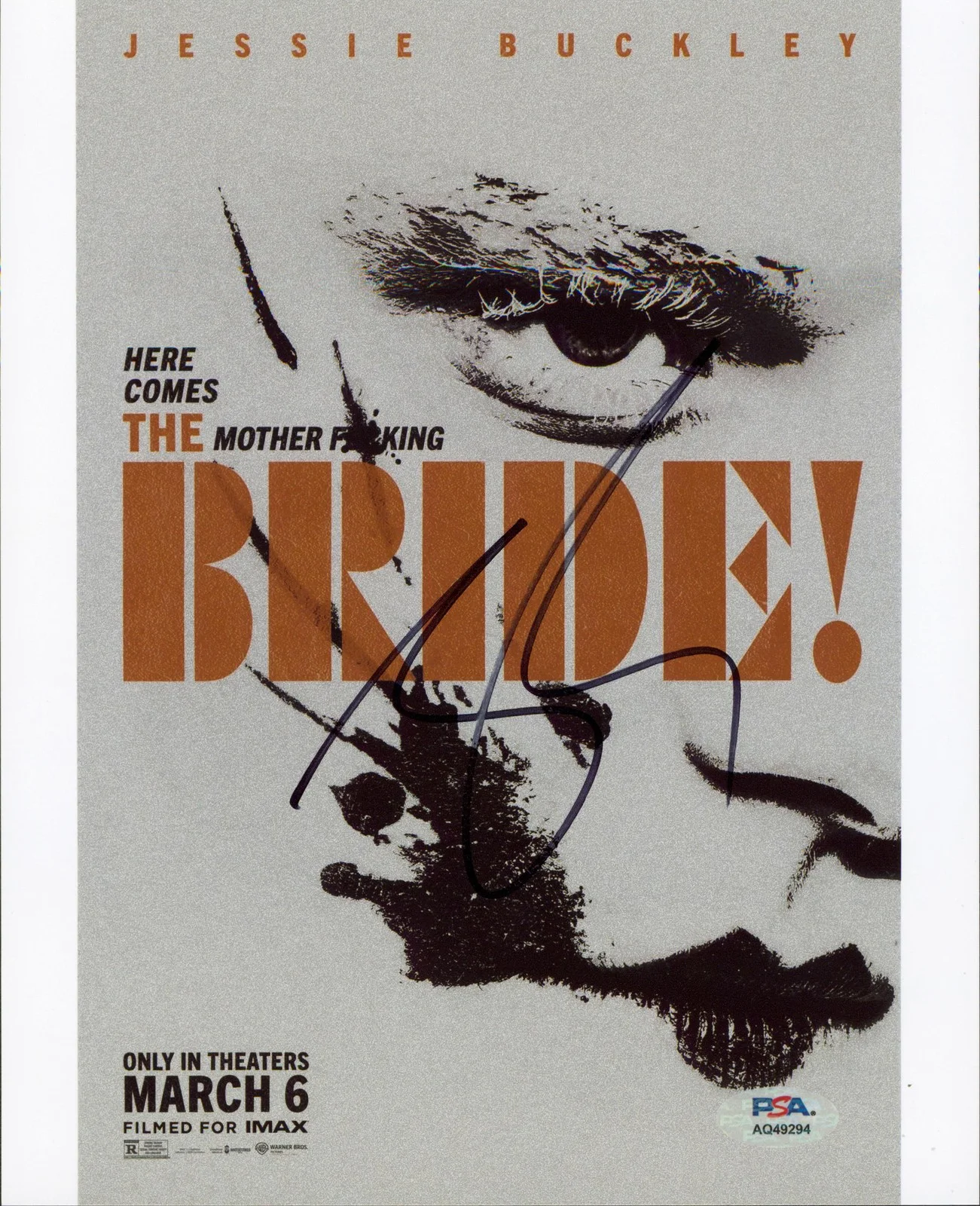 Jessie Buckley — Jessie Buckley The Bride! Authentic Signed 8x10 Vertical Photo PSA/DNA #AQ49294