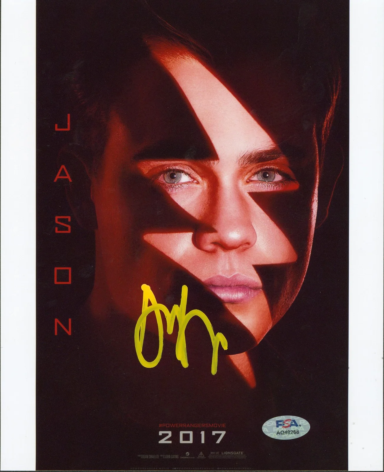 Dacre Montgomery — Dacre Montgomery Power Rangers Authentic Signed 8x10 Photo PSA/DNA #AQ49268