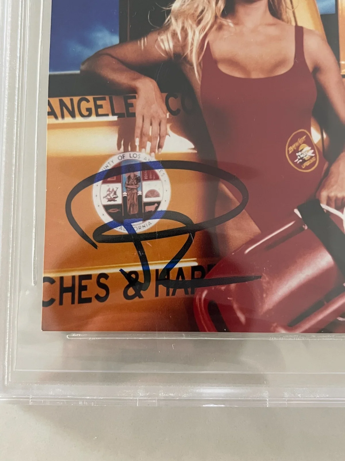 Pamela Anderson — Pamela Anderson Signed 3.5x5 Photo / Beckett Witnessed / Baywatch C.J. Parker, изображение 2