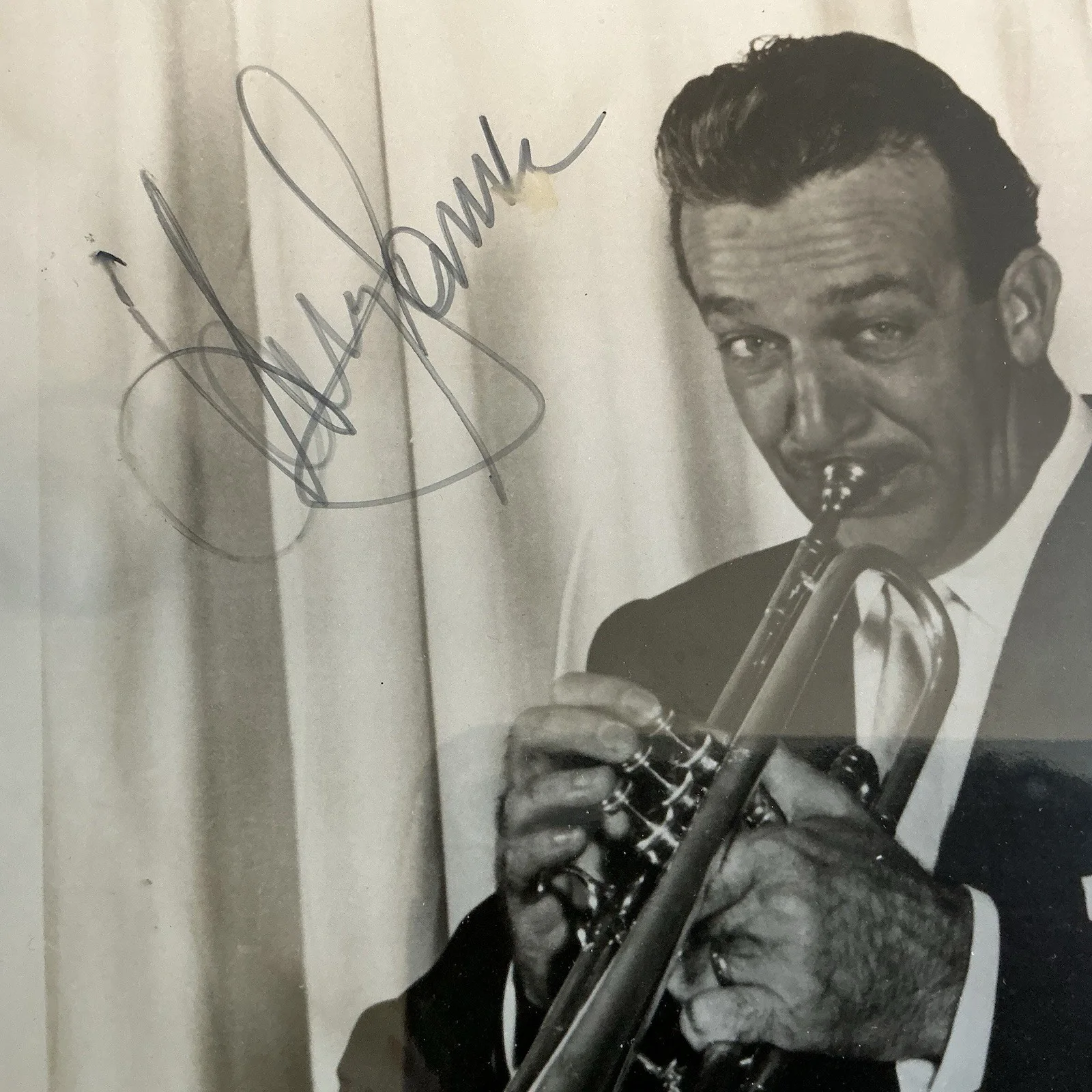 Harry James — Harry James Autographed Framed Press Photo, image 2