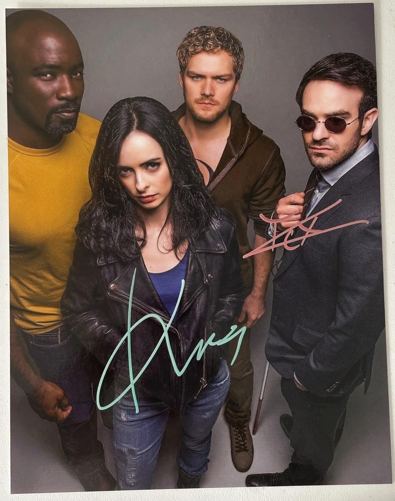 Kristen Ritter And Charlie Cox — Charlie Cox & Kristen Ritter Signed Photo, 8.5x11 With COA, Defenders, Daredevil