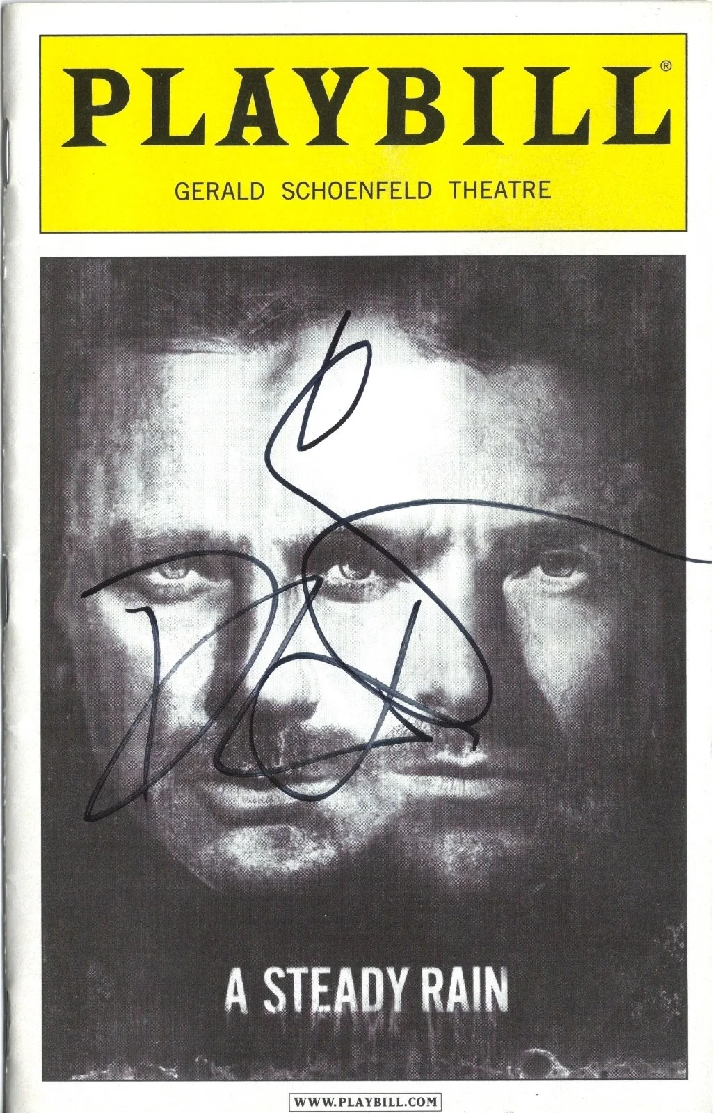Daniel Craig & Hugh Jackman — Daniel Craig & Hugh Jackman signed A Steady Rain Playbill Rare Opening Night 007