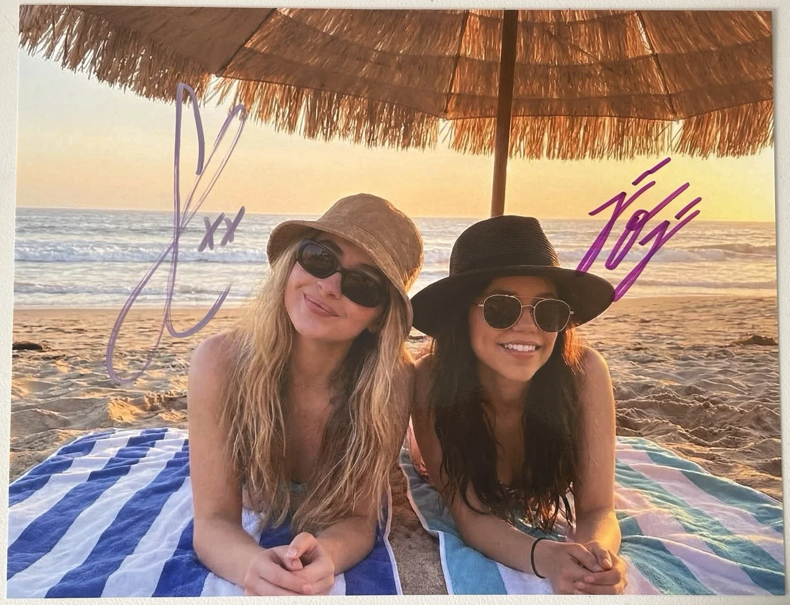 Sabrina Carpenter And Jenna Ortega — Jenna Ortega And Sabrina Carpenter Signed Photo, 8.5x11 With COA, Taste