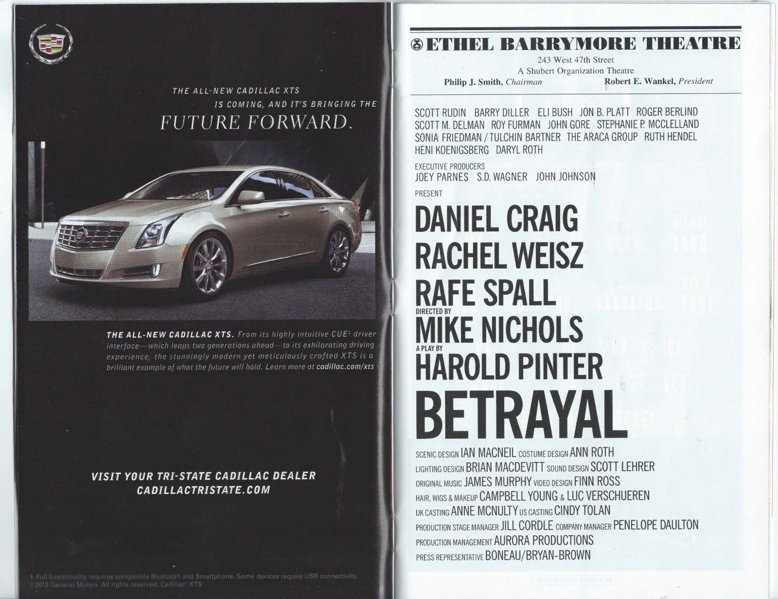 daniel craig — Daniel Craig signed Betrayal Playbill - 007 James Bond Spectre, Skyfall, Casino, изображение 2