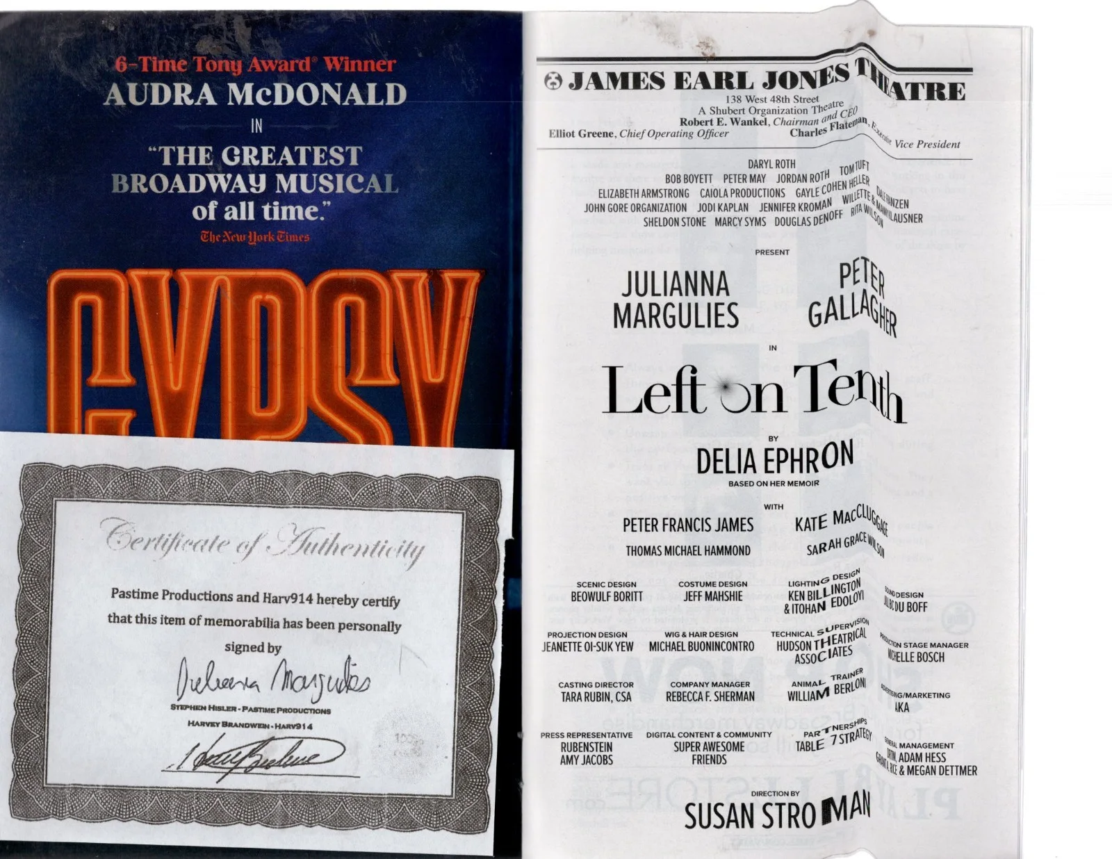 Left On Tenth Signed Playbill - Julianna Margulies JAN 2025 x, изображение 2