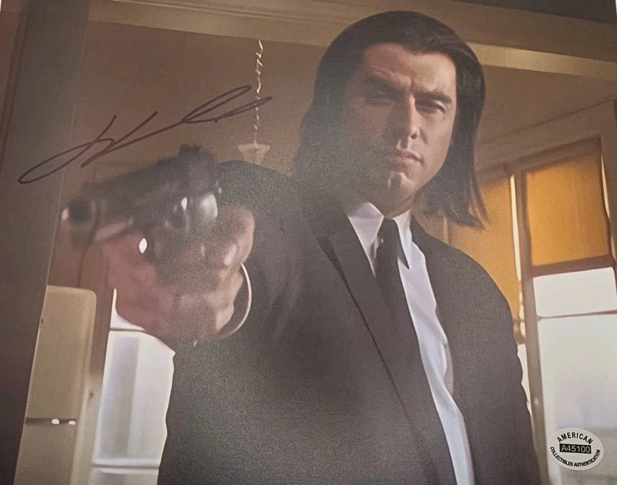 John Travolta Autographed Movie Photograph w/ ACA Authentication Certificate, изображение 4