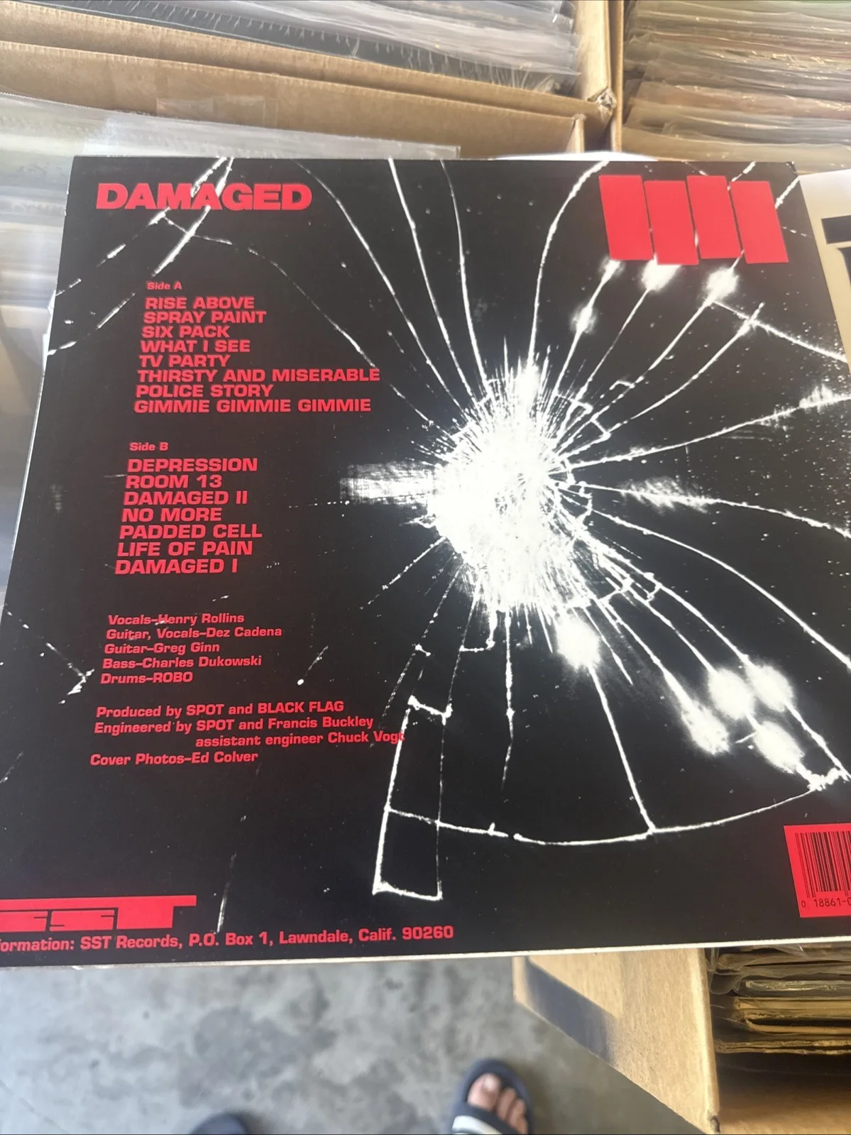 Black Flag Signed Damaged Vinyl Album Record LP Greg Ginn Autographed Signed, image 2