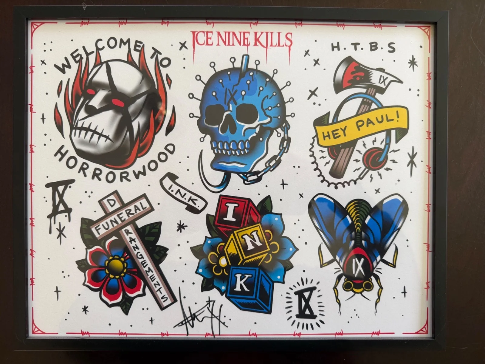 Ice Nine Kills SIGNED Kiss of Death Tour Vinyl + Signed Book + Signed Poster, изображение 3