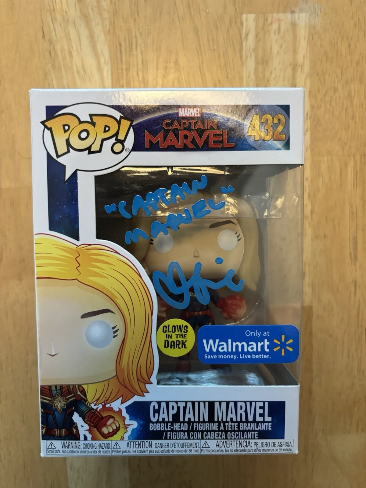 BRIE LARSON — BRIE LARSON Autographed Inscribed CAPTAIN MARVEL FUNKO POP #432. Jsa Coa, image 2