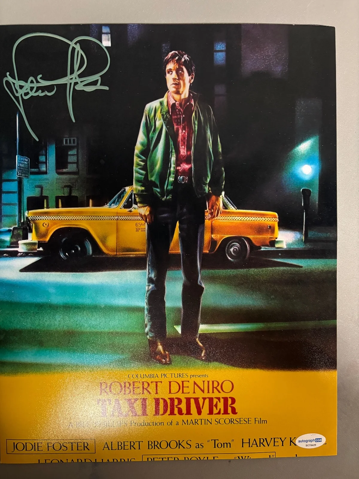 Taxi Driver Poster Jodie Foster Autographed Signed 11x14 Photo ACOA #1 *Read Des, изображение 2