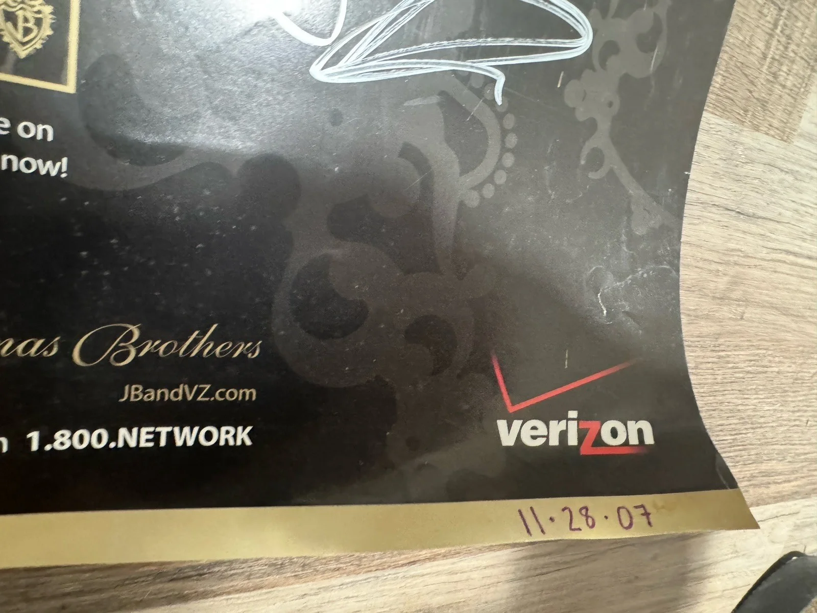 Jonas Brothers Autograph Poster From Debut Album Hand Signed At Verizon Wireless, image 2