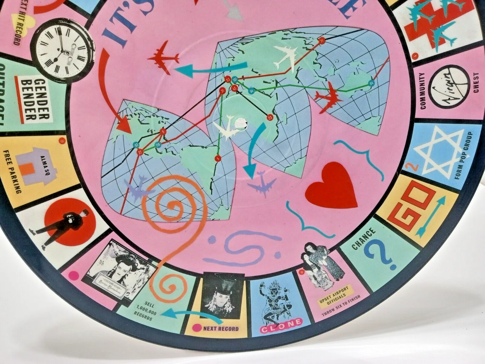 RARE 1984 BOY GEORGE CULTURE CLUB LIMITED EDITION LONDON GAME RECORD RETRO 80S, изображение 5