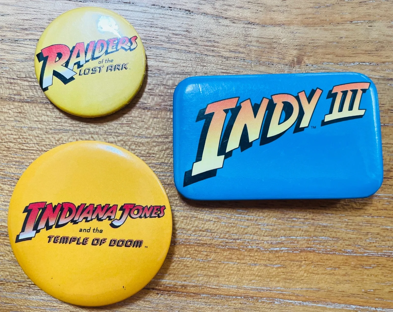 INDIANA JONES - Set of 14 Vintage Button Badges - Lucasfilm Ltd etc. 1981 - 2003, изображение 4