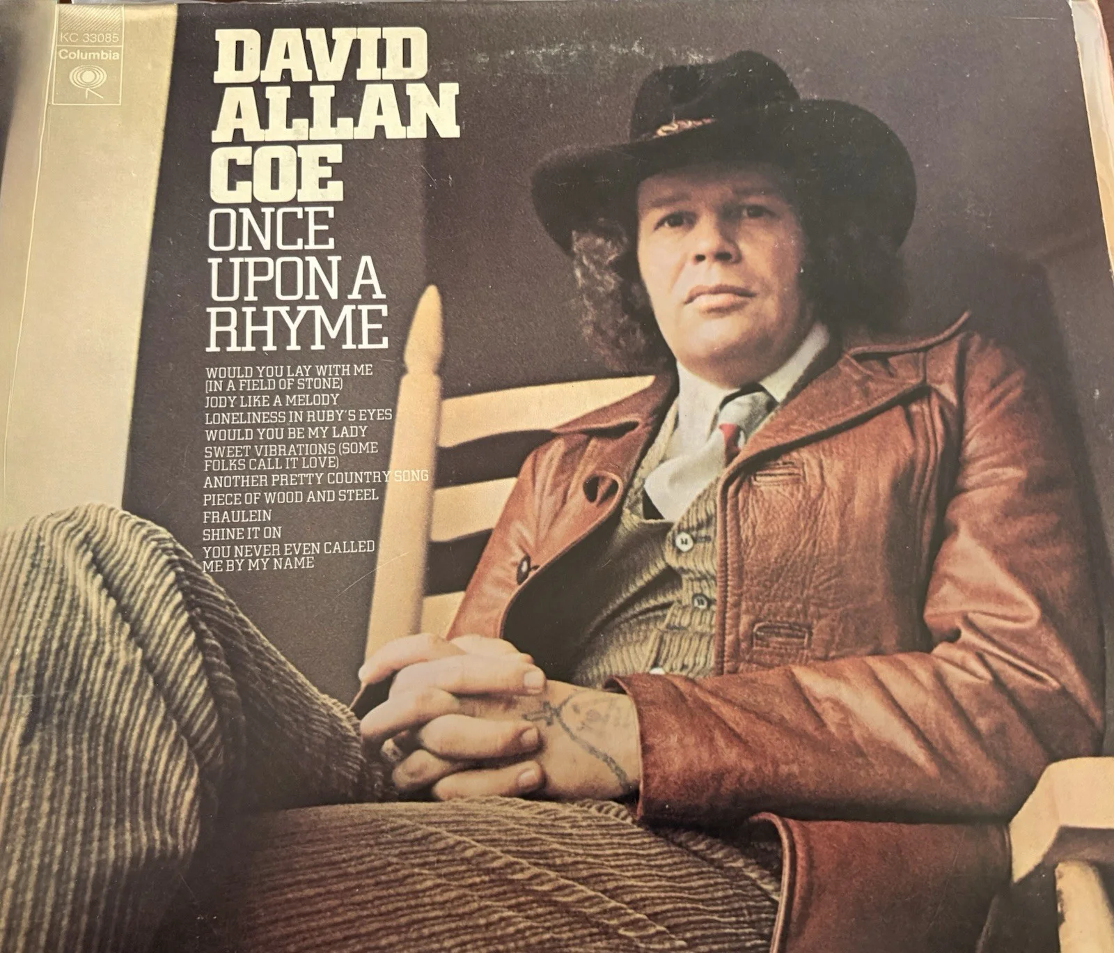 David Allan Coe The Mysterious Rhinestone VG++Signed Record +1 unsigned Vin Rec, image 3