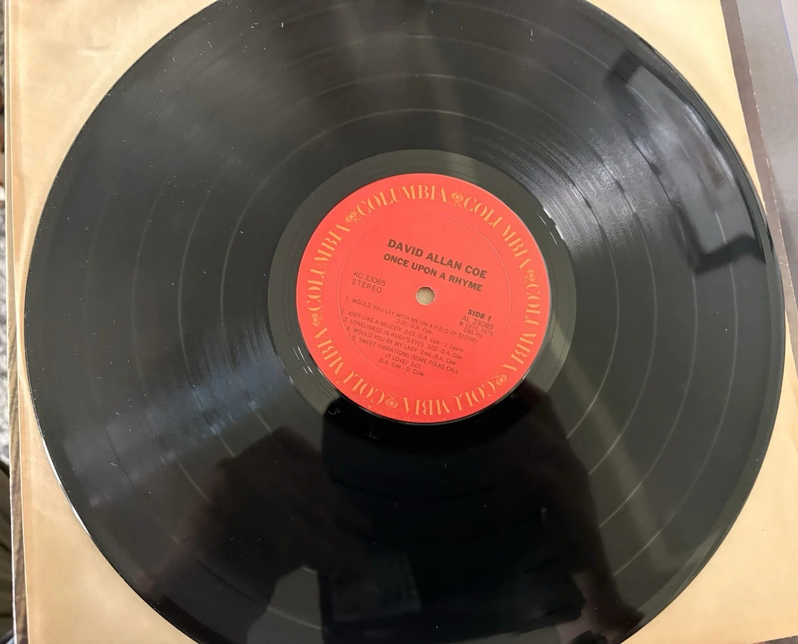 David Allan Coe The Mysterious Rhinestone VG++Signed Record +1 unsigned Vin Rec, image 5