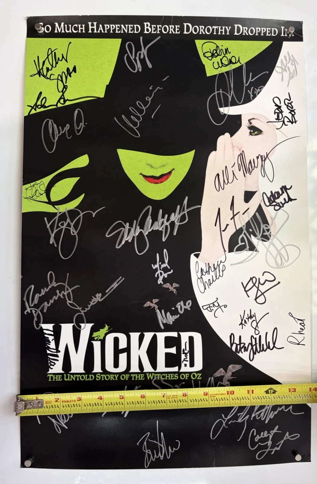 Many Signatures — Wicked The Musical OFFICIAL BROADWAY POSTER Autographed Signed 2013, image 3