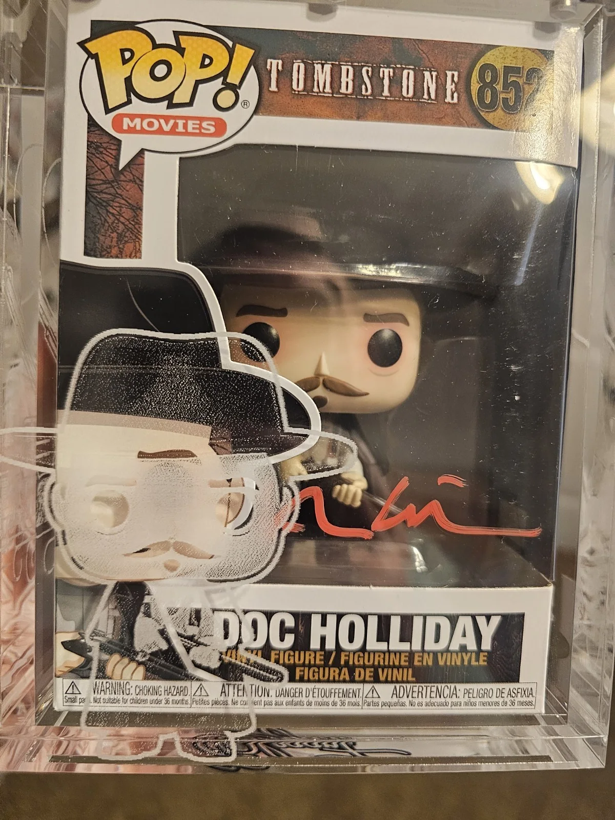 Val Kilmer — Val Kilmer Doc Holiday Autographed/Signed #852 Funko Pop in custom Armor, изображение 2