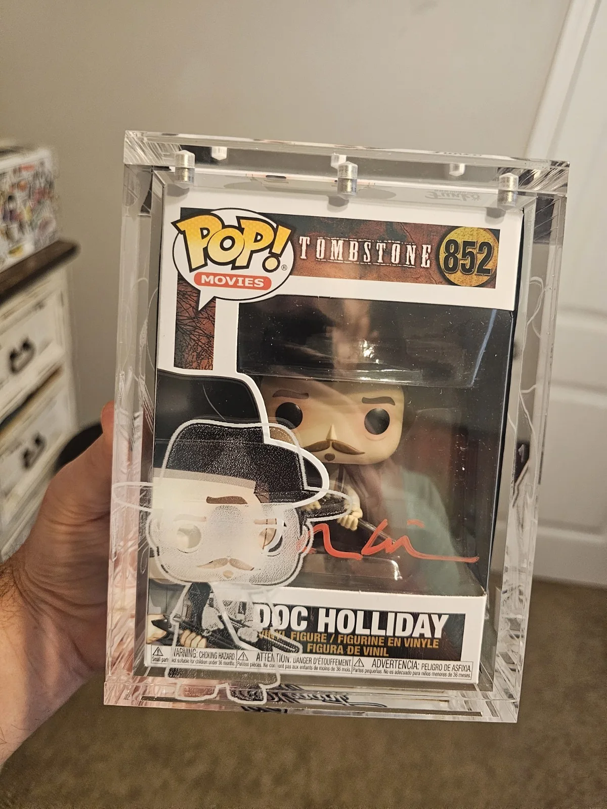 Val Kilmer — Val Kilmer Doc Holiday Autographed/Signed #852 Funko Pop in custom Armor, изображение 3