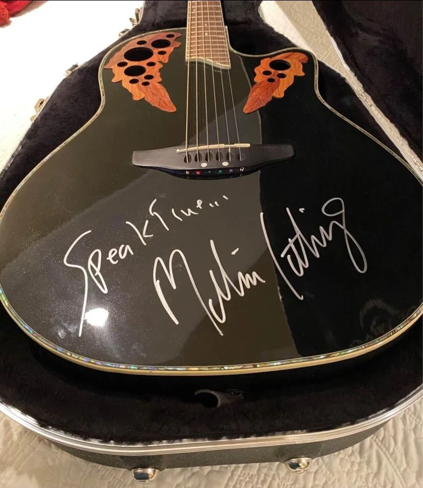 OVATION Acoustic Electric Guitar + Case Signed By Melissa Etheridge Celebrity, image 4