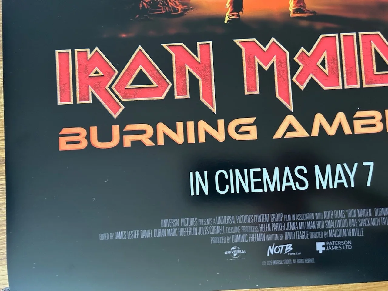 Poster Iron Maiden Burning Ambition size 430mm x 640mm (Bit bigger than A2), изображение 5