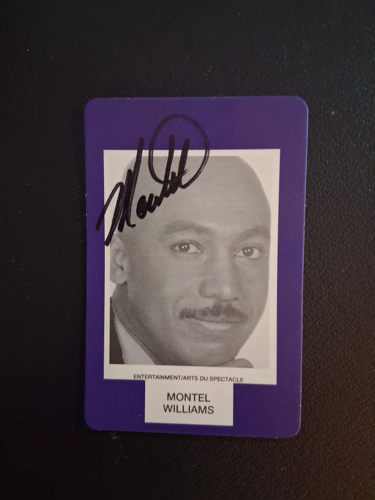 Montel Williams — Montel Williams Autographed Face to Face Celebrity card with COA