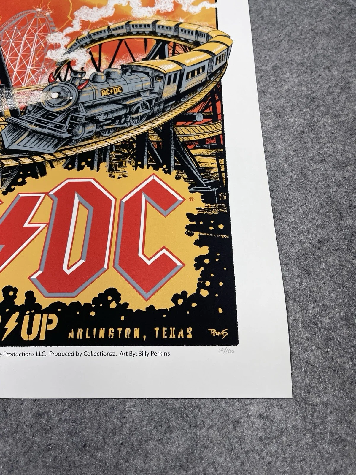 AC/DC TEXAS Poster 44/100 2025 Power Up Tour Metallic Ink Variant Authentic, изображение 4