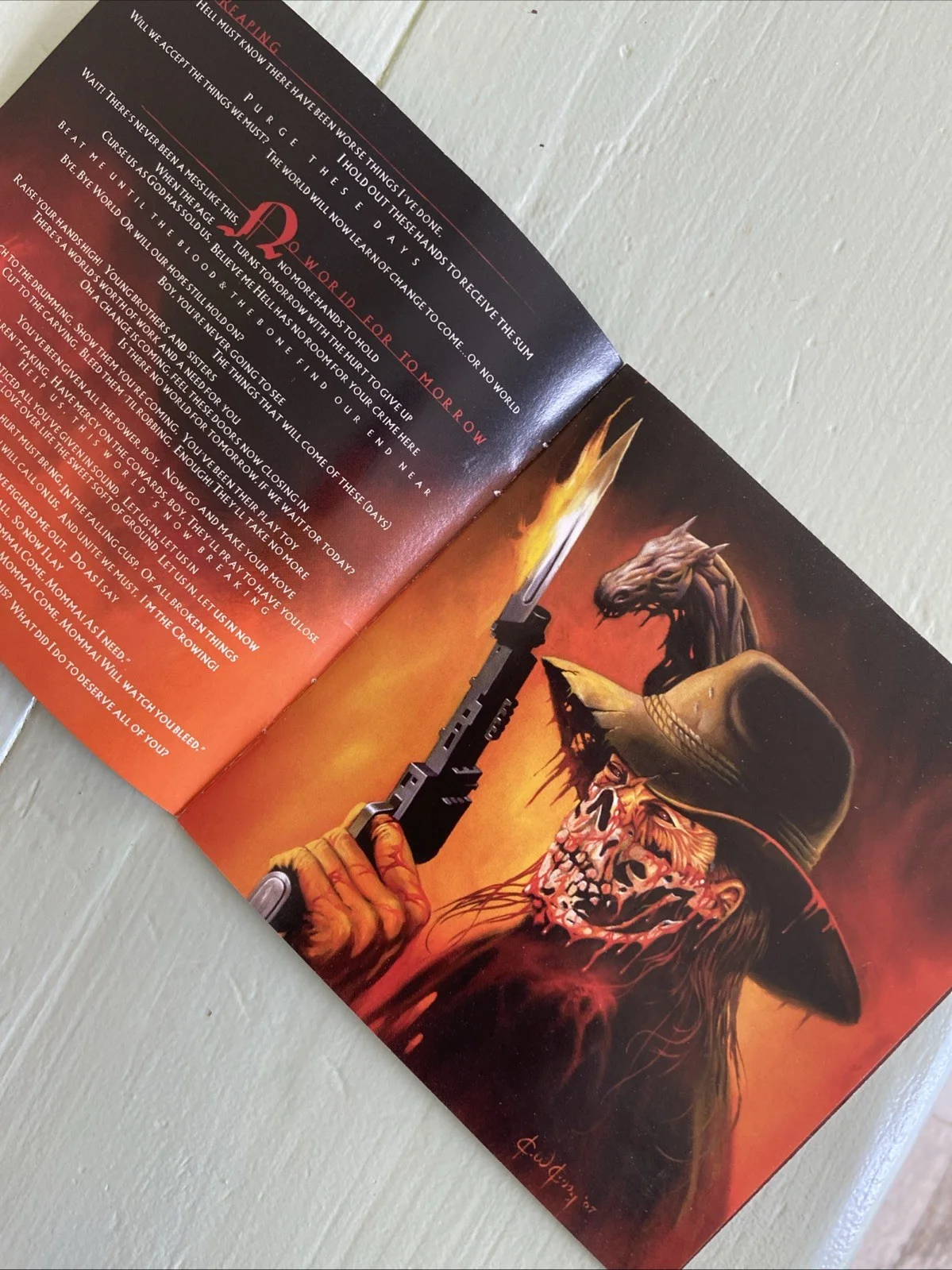 COHEED & CAMBRIA Signed CD Booklet - RARE Michael Todd - No World For Tomorrow, image 3